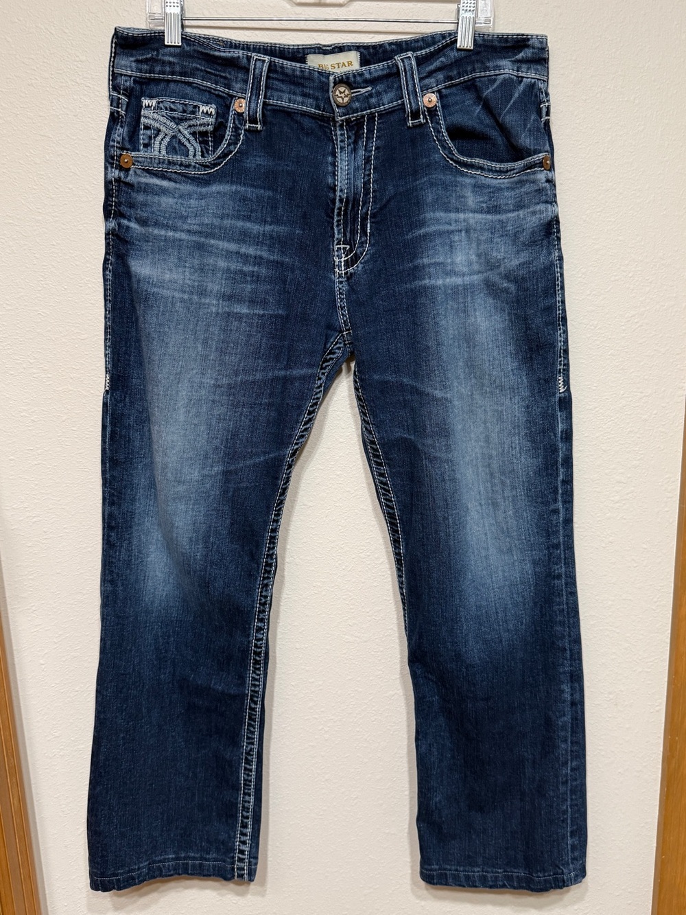 Big Star Men's Dark Blue Relaxed Jeans